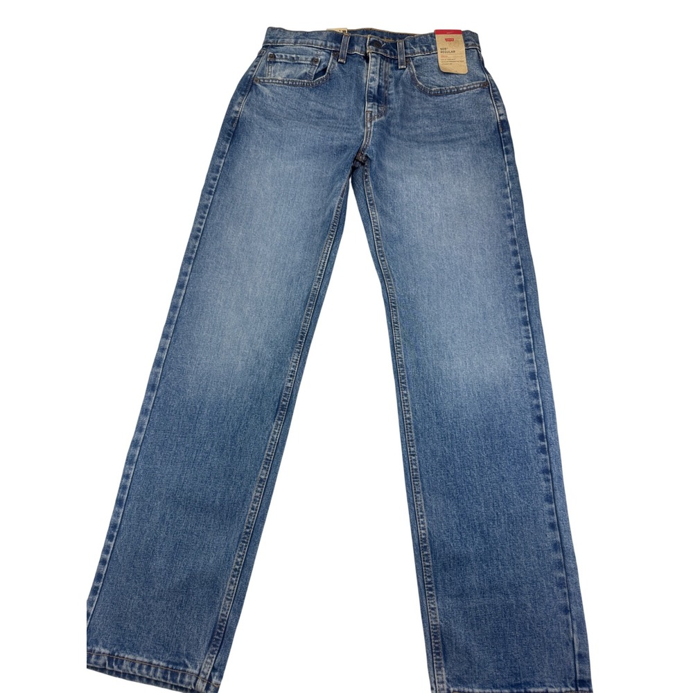 Levis 505 Regular Fit Straight Leg Stretch Blue Jeans Mens 31x32 NEW